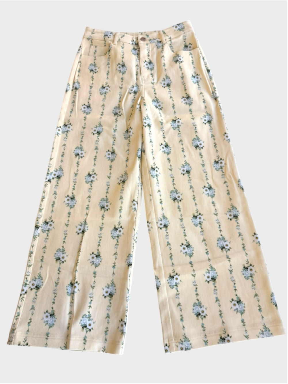 Entro Floral Print Wide Leg Pants Size S